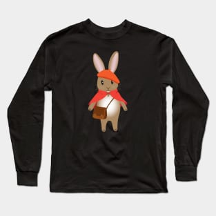 Woodland rabbit in a cloak Long Sleeve T-Shirt